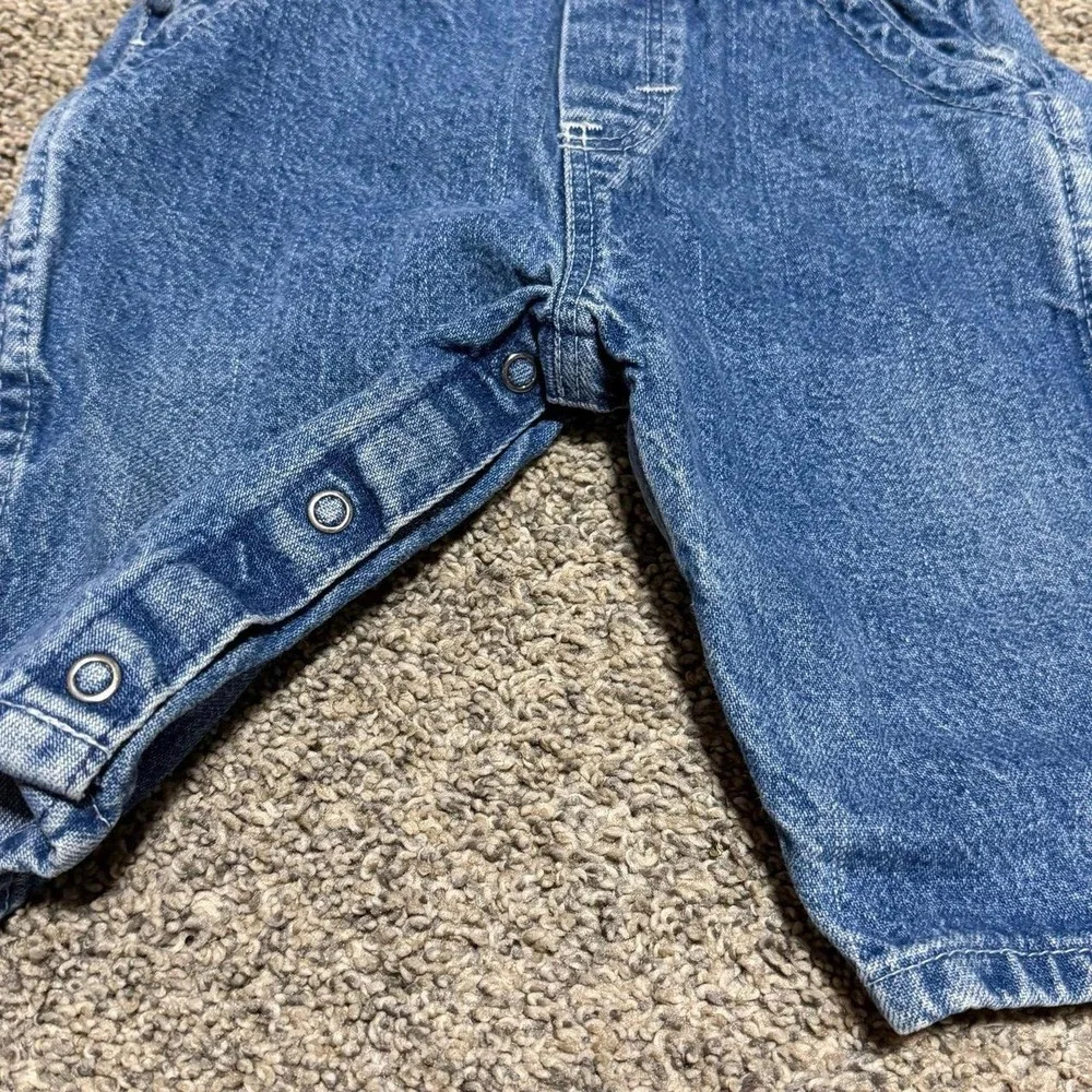 Vintage OshKosh B'Gosh Overalls 12 Months Blue Denim Bib Carpenter Baby